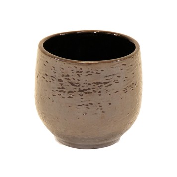 Vas ceramic Puro  20x19cm maro inchis