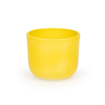 Vas ceramic Ronan lacuita 16cm galben