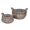 Set cos din nuiele cu manere  25x14/19cm S2 gri