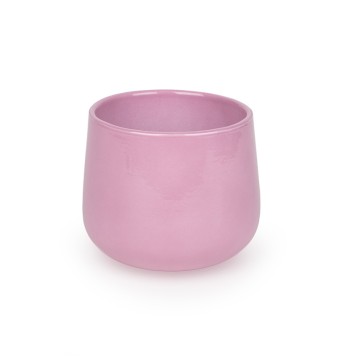 Vas ceramic Moda lacuit 19cm roz antic